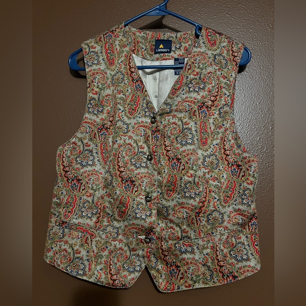 Lizsport Paisley Vest - size medium